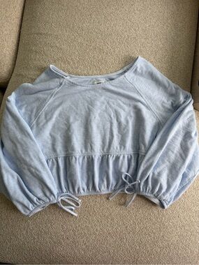 Aerie Baby Blue Cropped Sweater